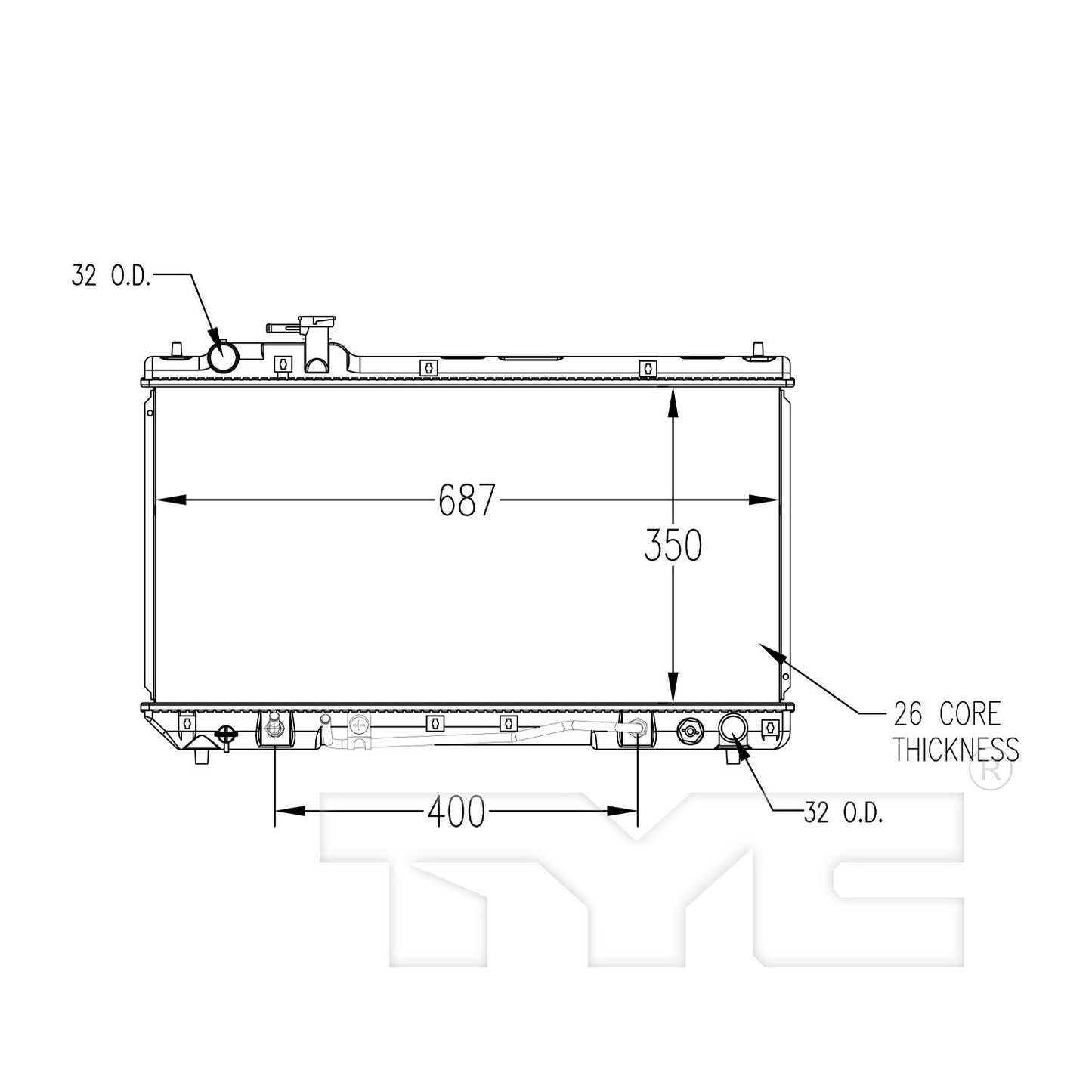 TYC TYC Radiator 2292