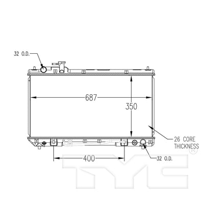 TYC TYC Radiator 2292