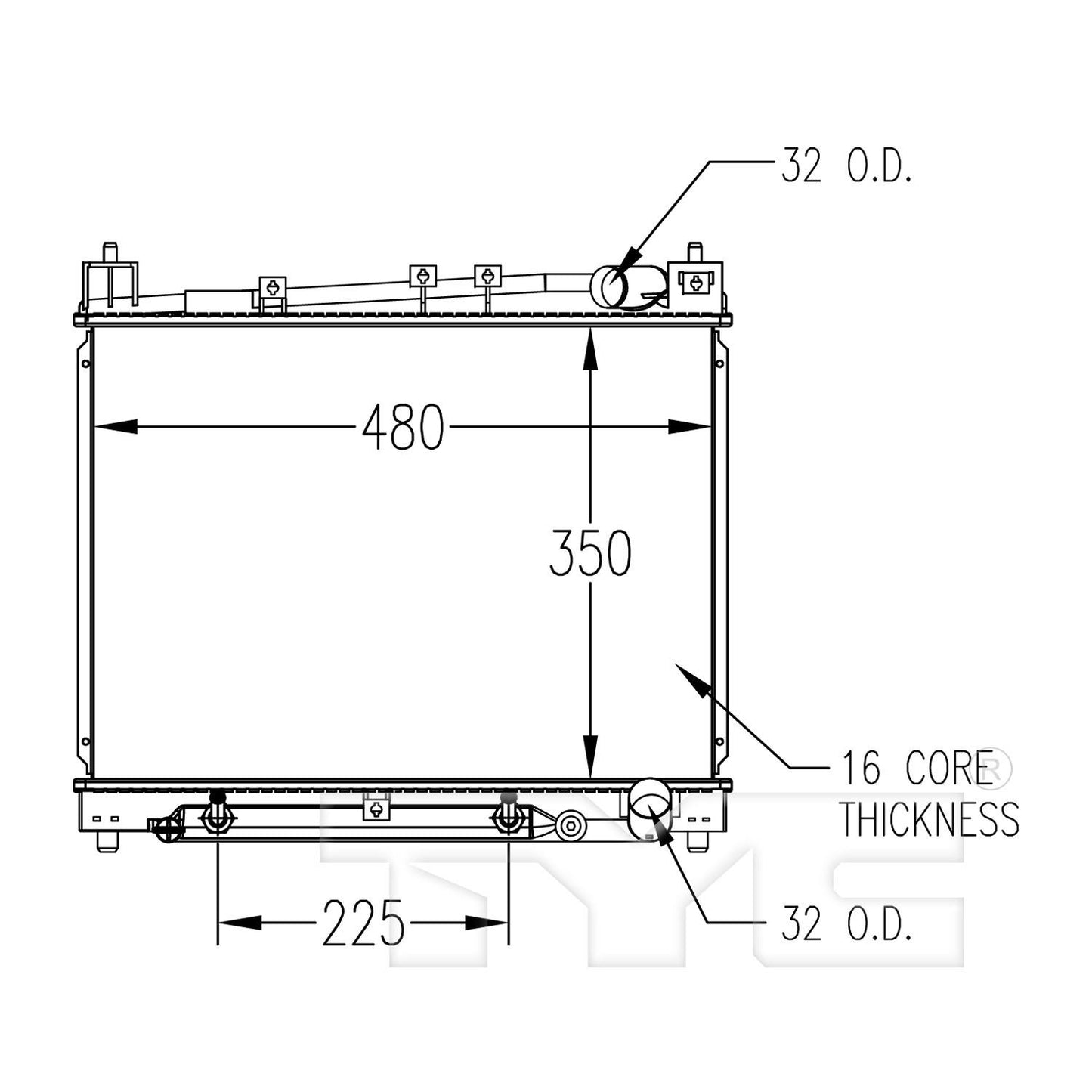 TYC TYC Radiator 2305