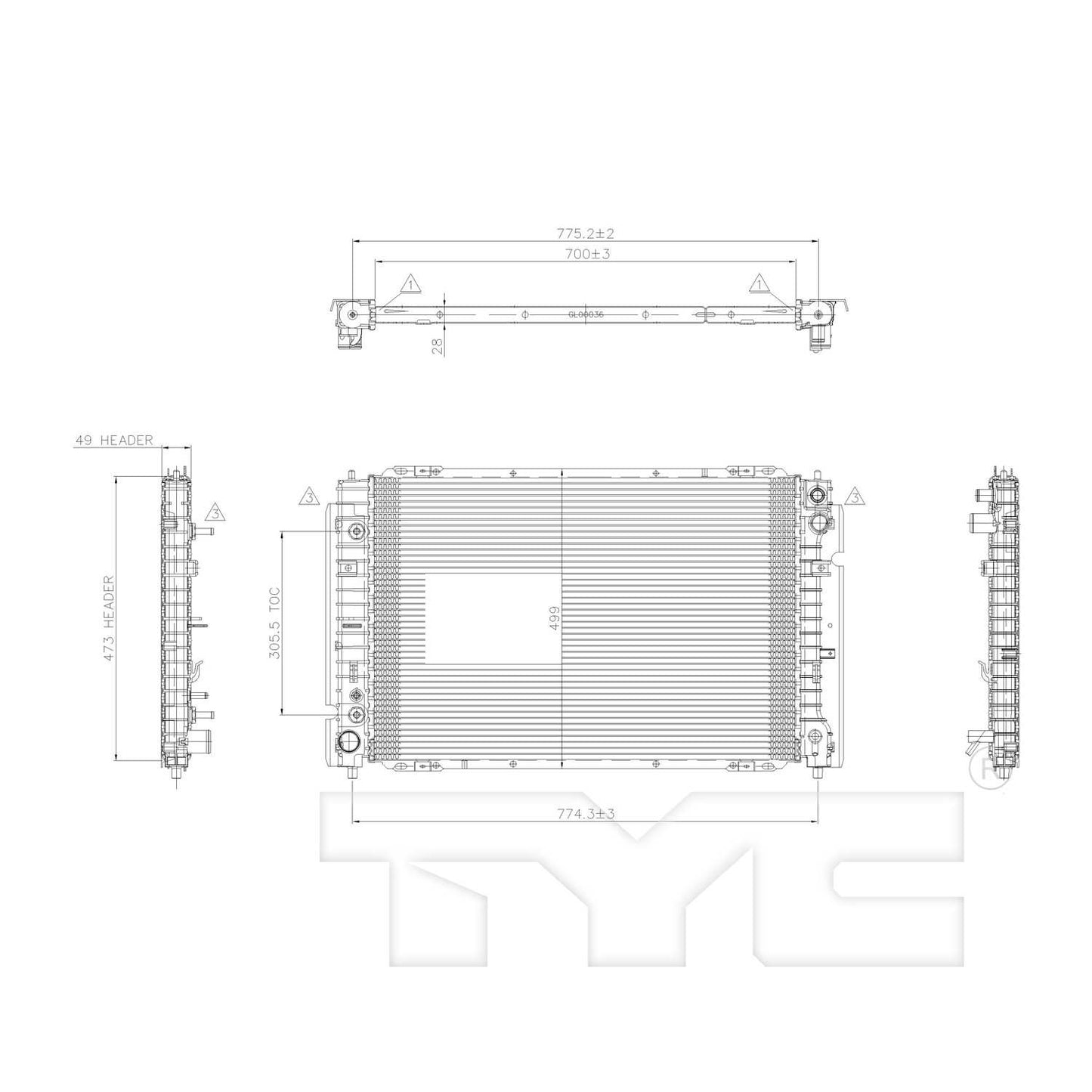TYC TYC Radiator 2307