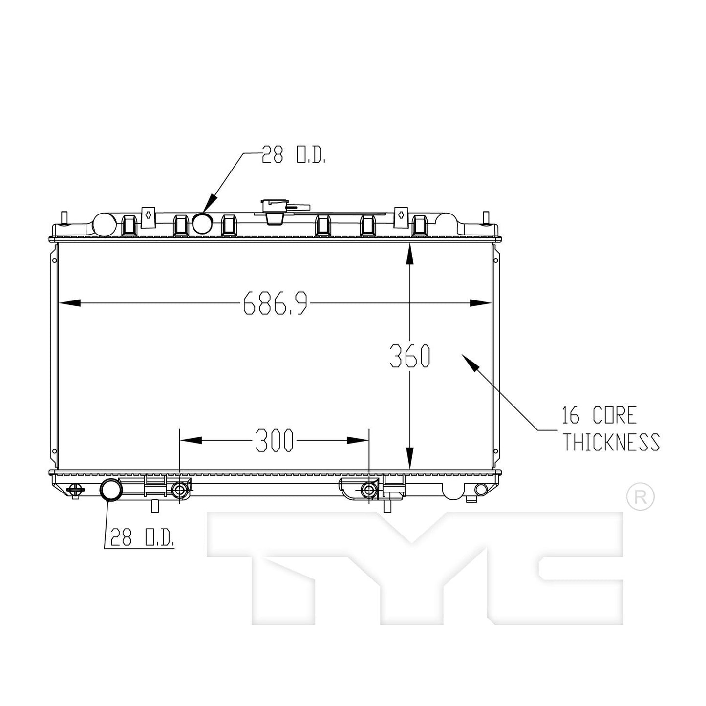 TYC TYC Radiator 2346
