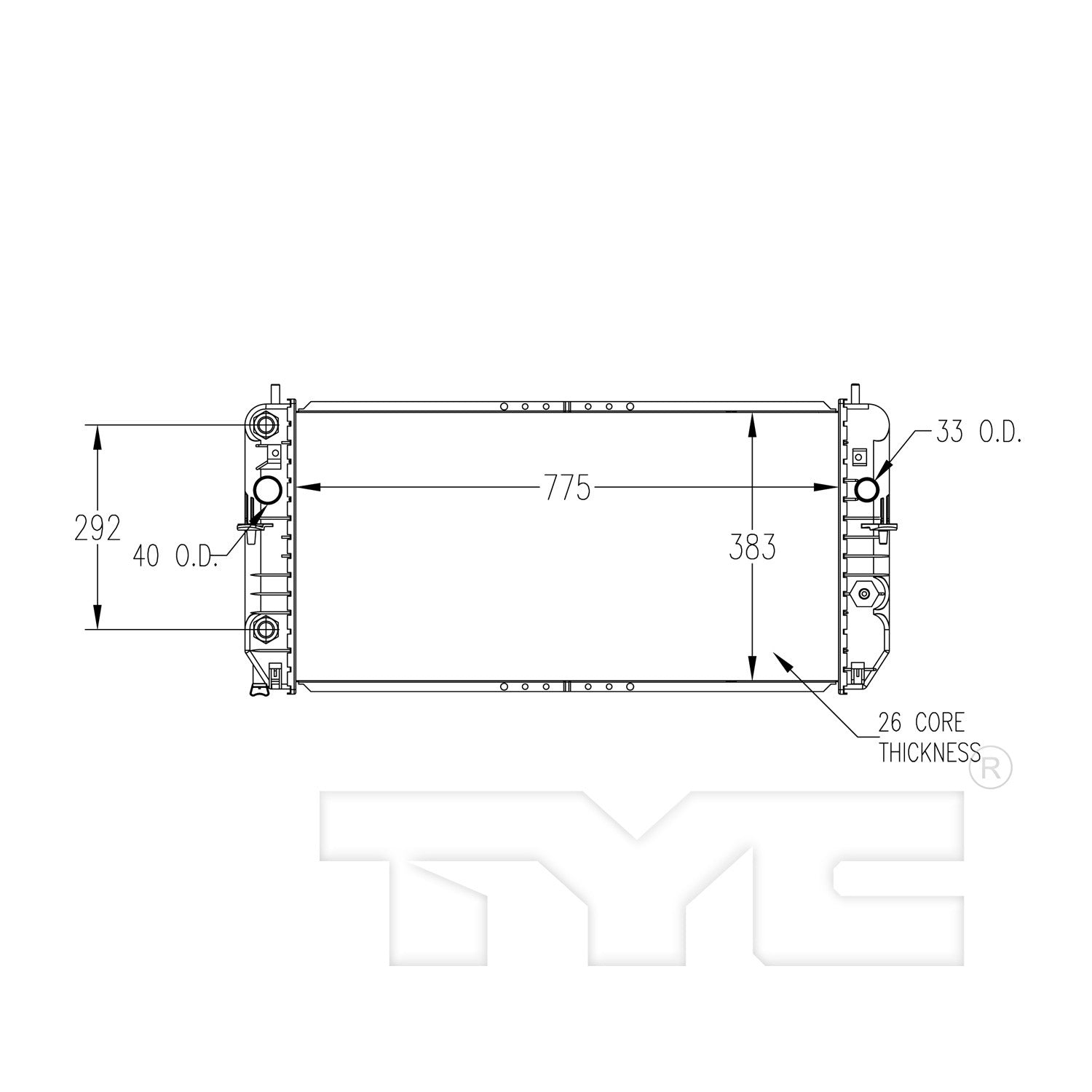 TYC TYC Radiator 2352
