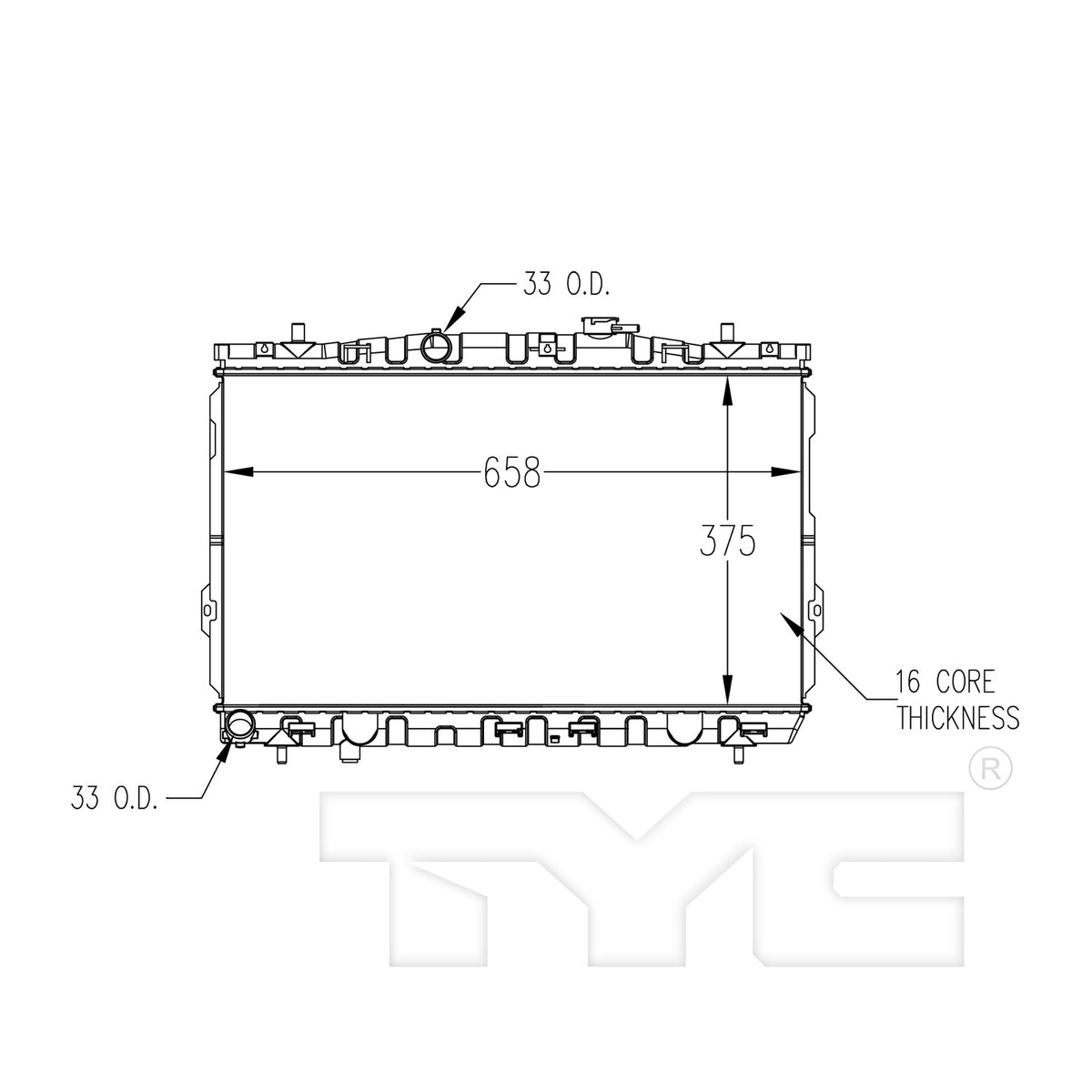 TYC TYC Radiator 2388