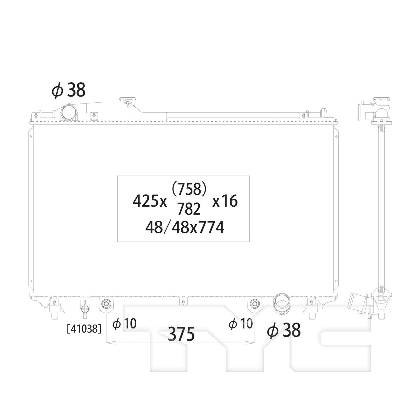 TYC TYC Radiator 2418