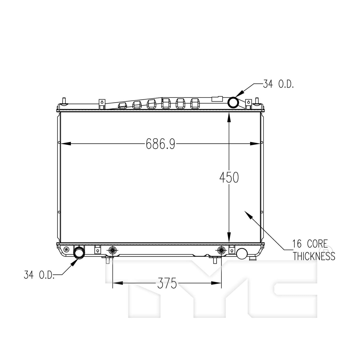 TYC TYC Radiator 2426