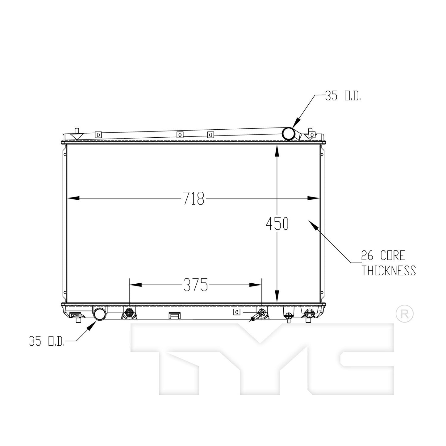 TYC TYC Radiator 2427