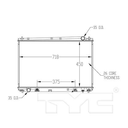 TYC TYC Radiator 2427