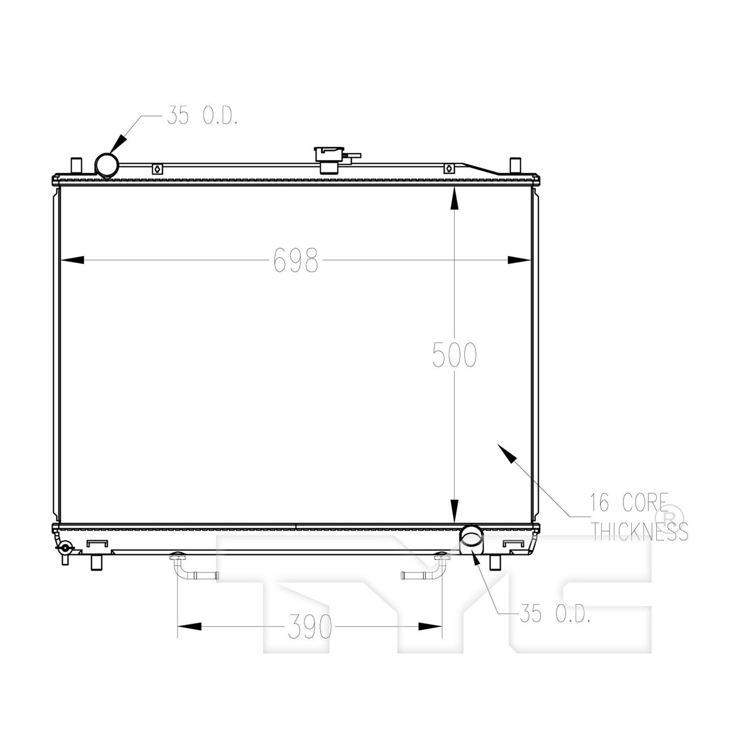TYC TYC Radiator 2468