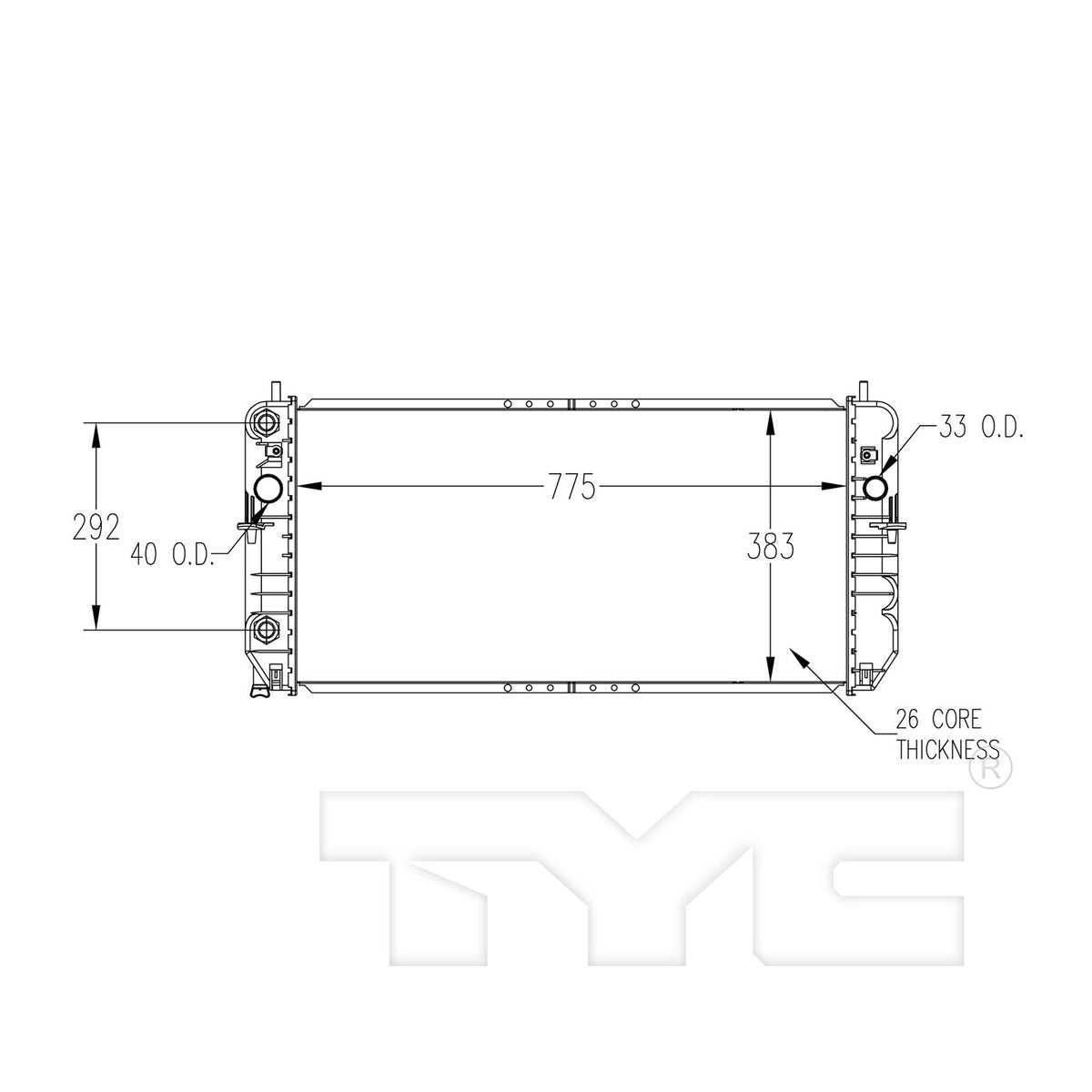 TYC TYC Radiator 2491