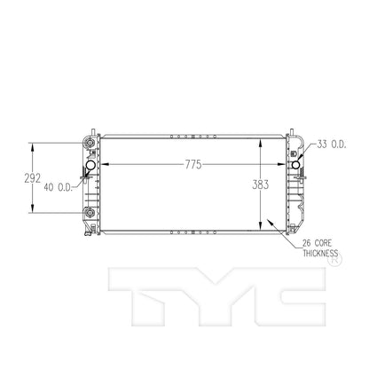 TYC TYC Radiator 2491