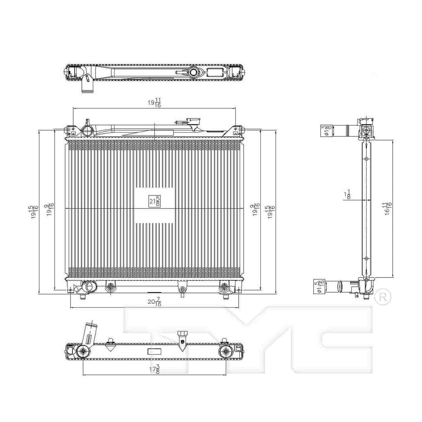 TYC TYC Radiator 2506
