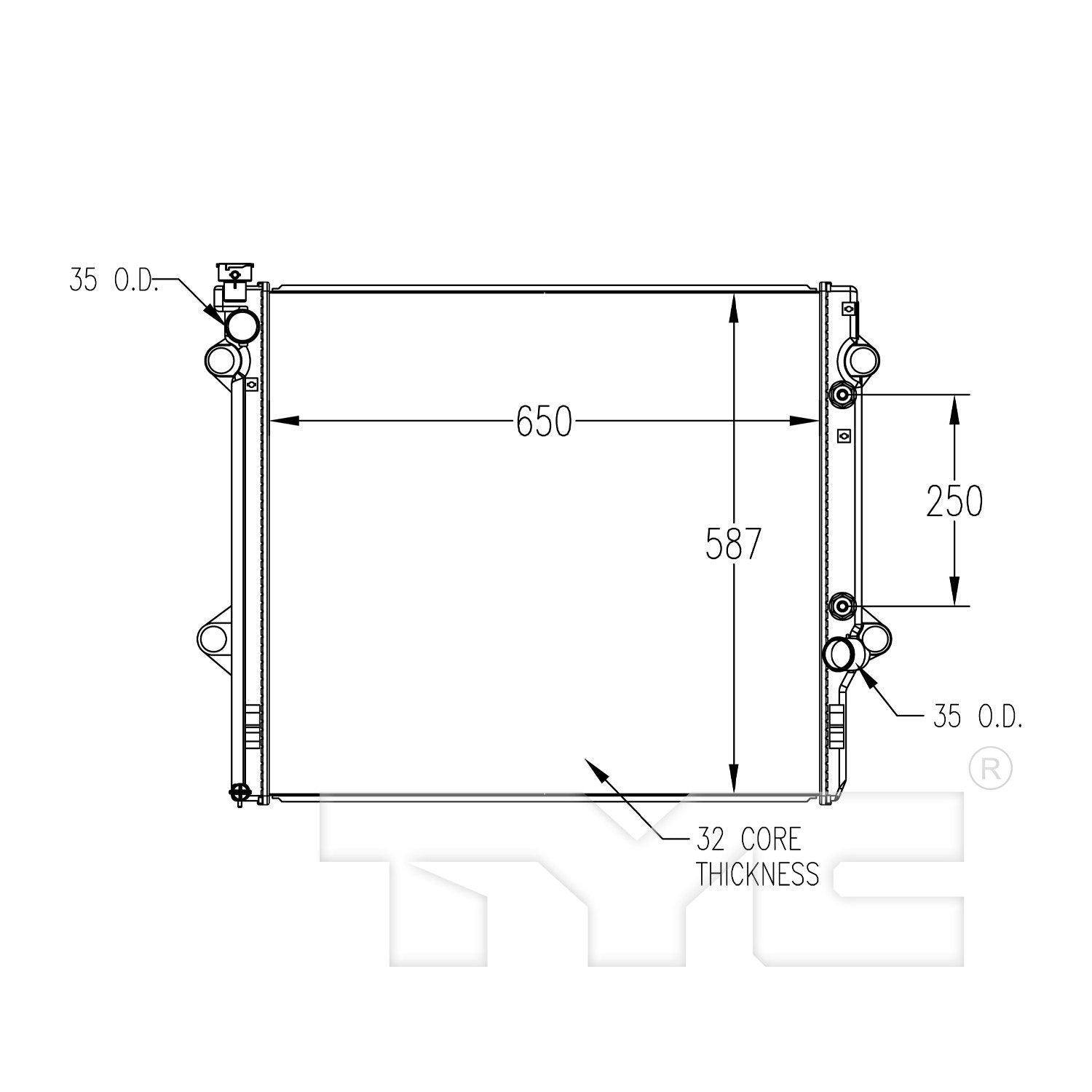 TYC TYC Radiator 2581
