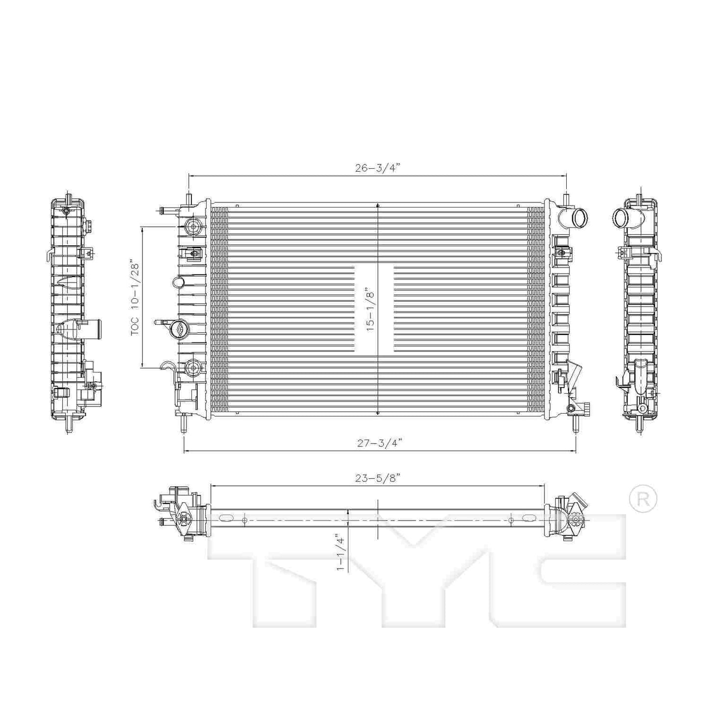 TYC Radiator 2607