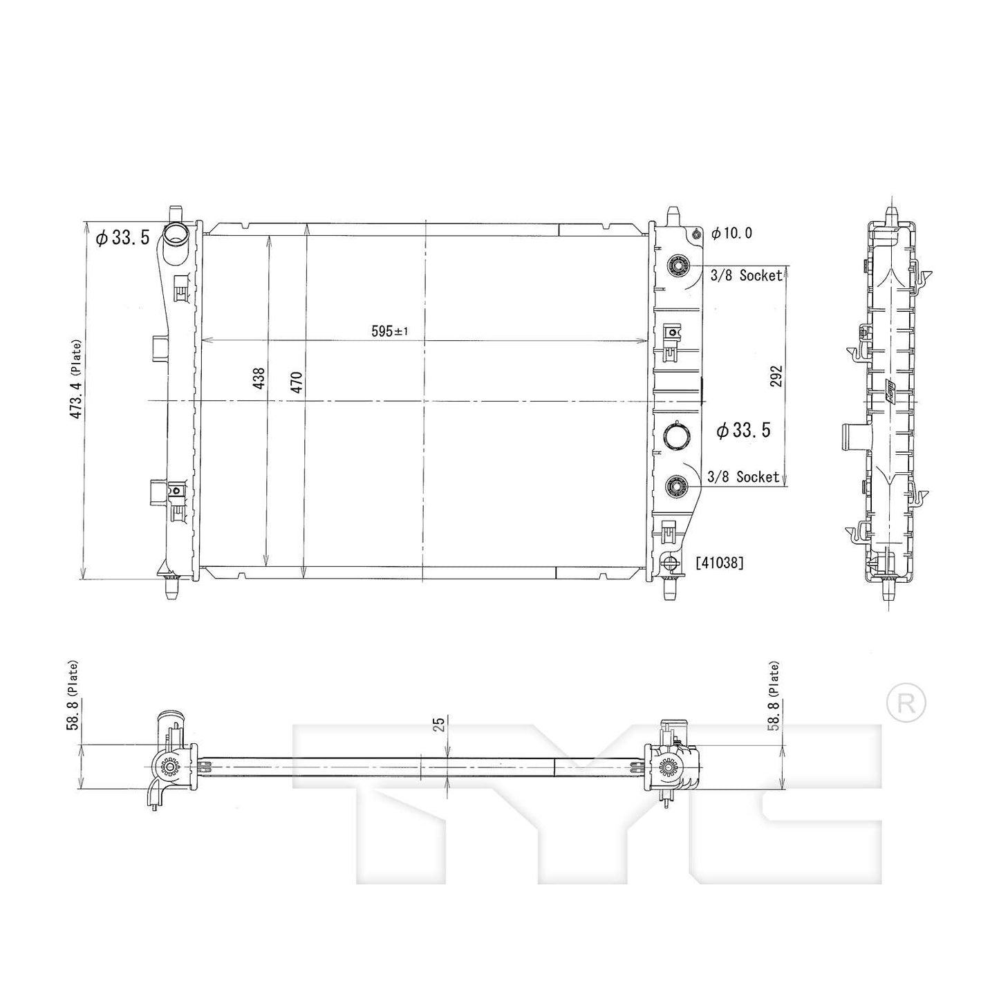 TYC TYC Radiator 2714