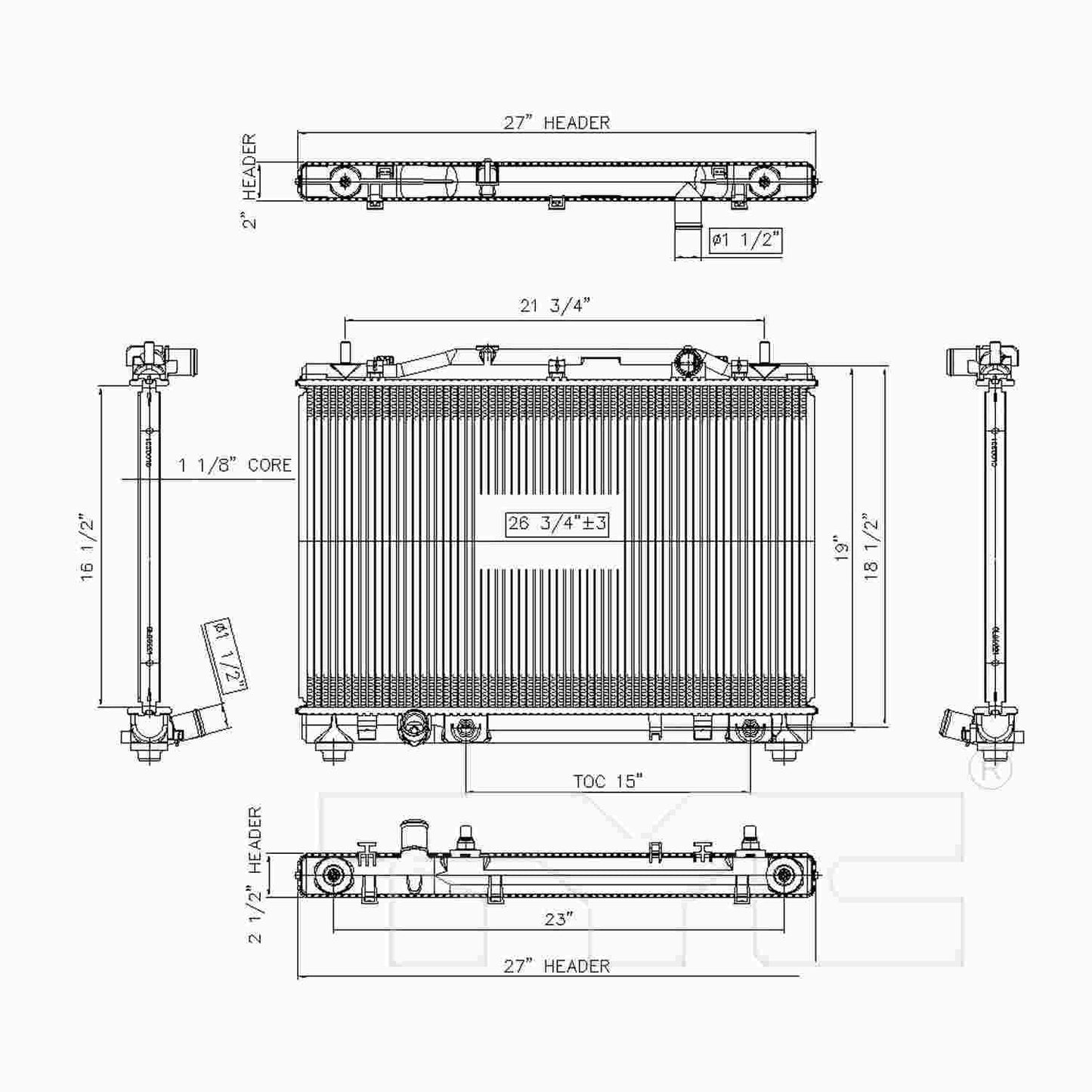 TYC TYC Radiator 2731
