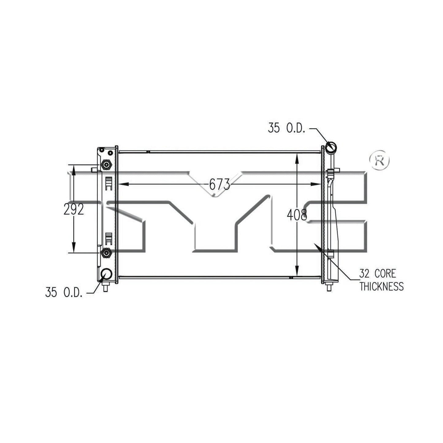 TYC TYC Radiator 2754