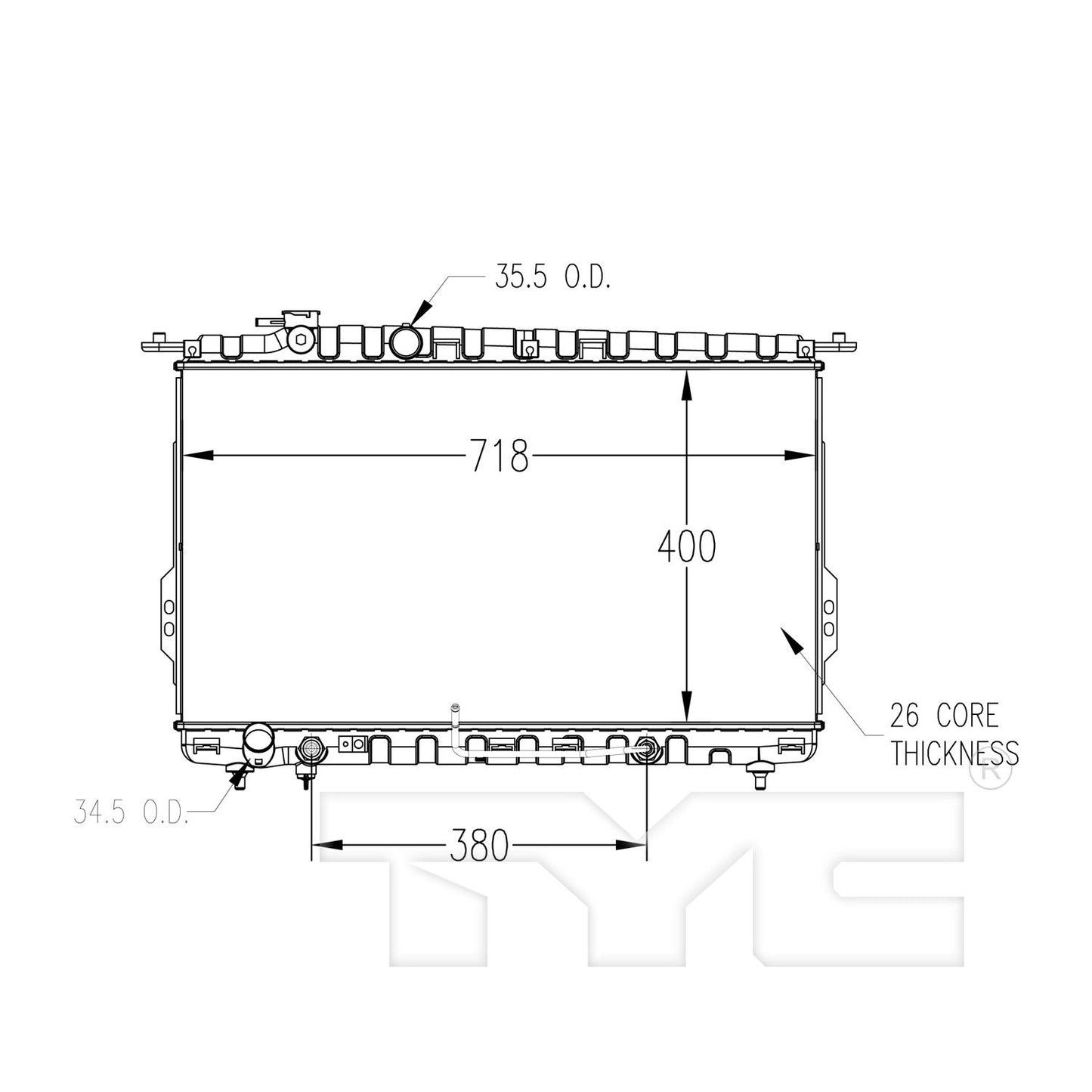 TYC TYC Radiator 2790