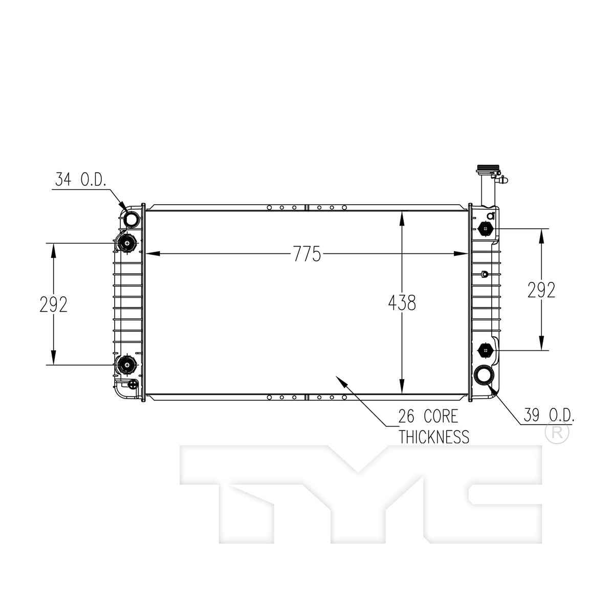 TYC TYC Radiator 2793