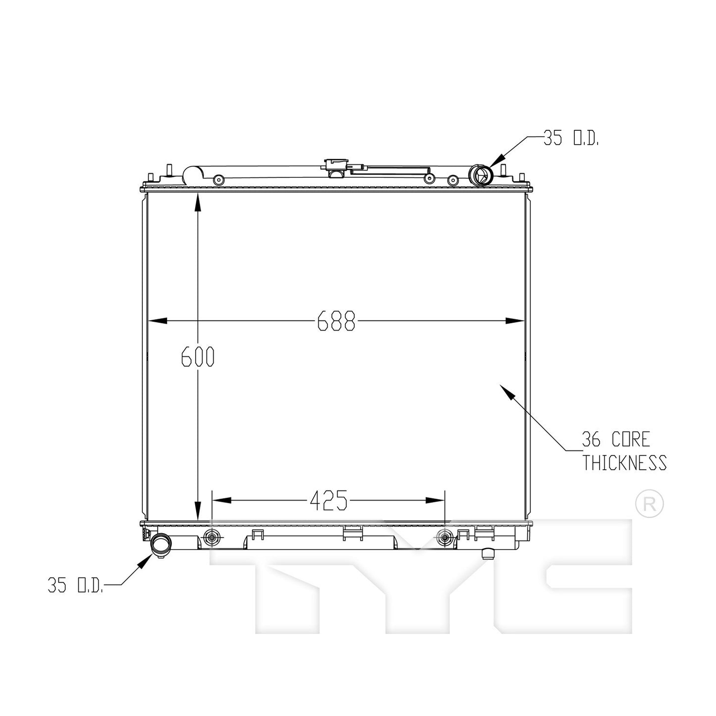 TYC TYC Radiator 2807