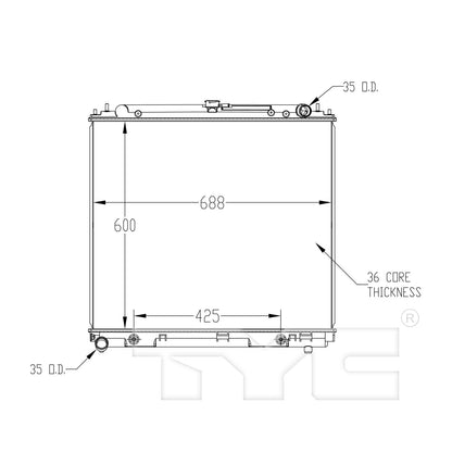 TYC TYC Radiator 2807
