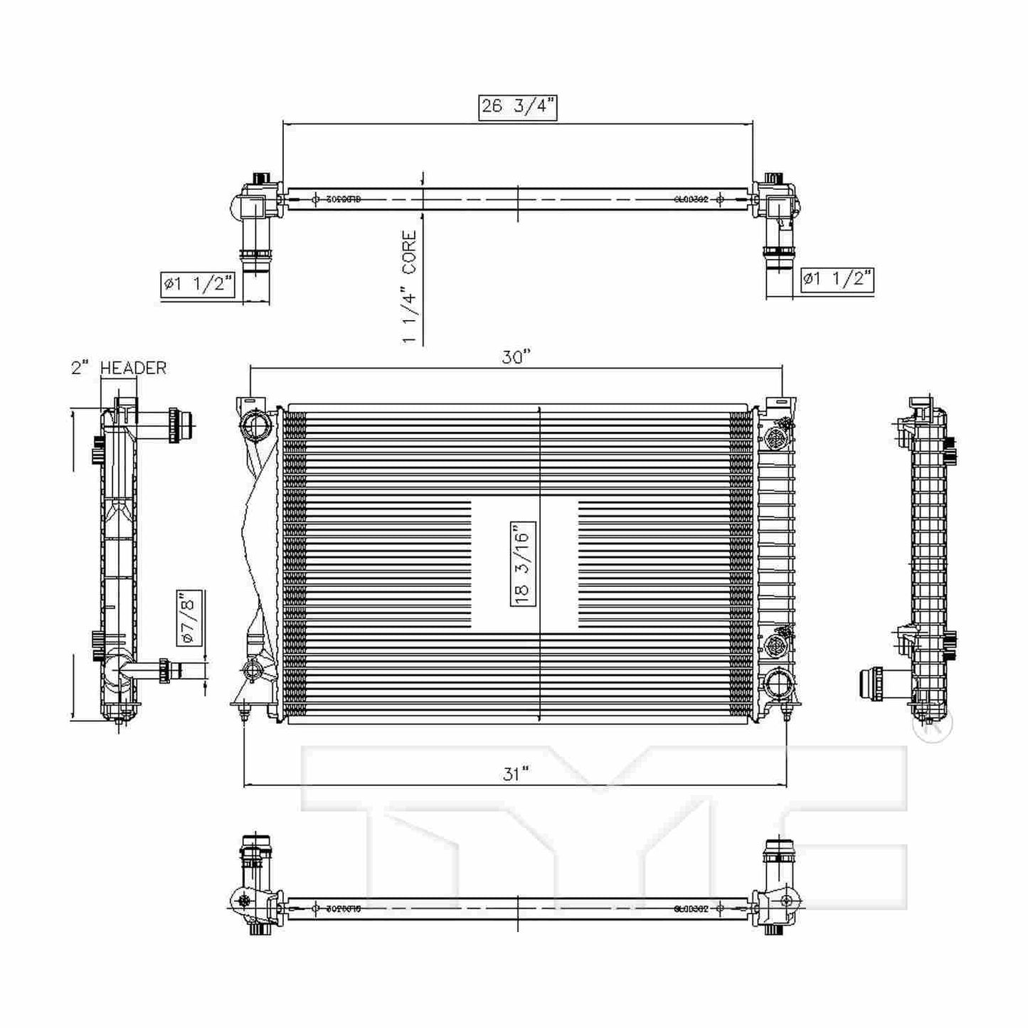 TYC Radiator 2828