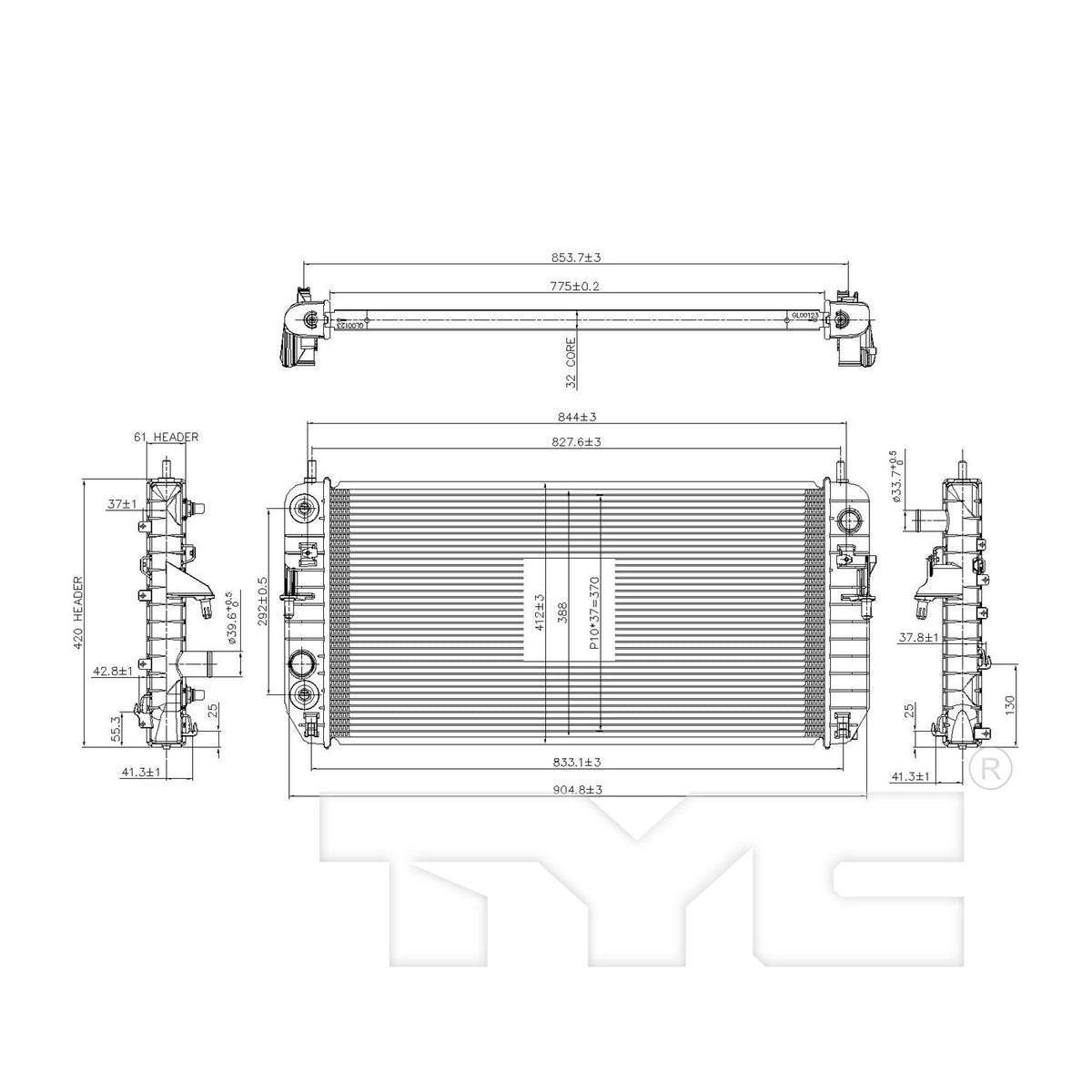 TYC TYC Radiator 2853