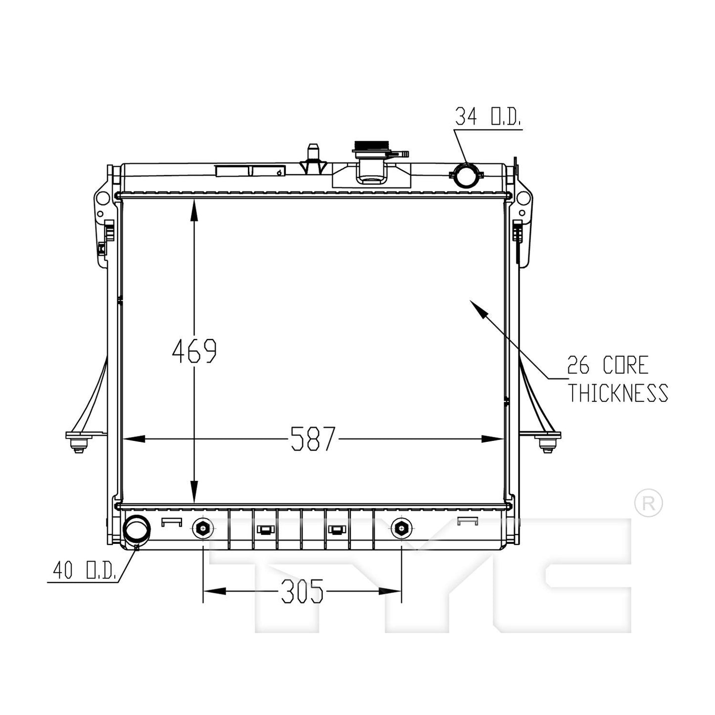 TYC TYC Radiator 2855