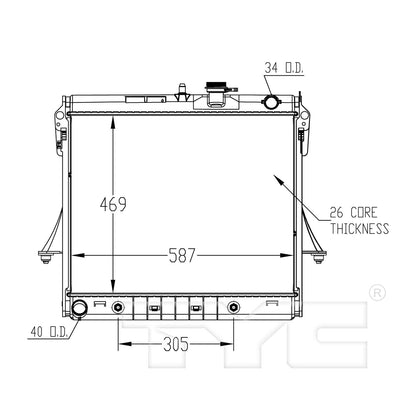 TYC TYC Radiator 2855