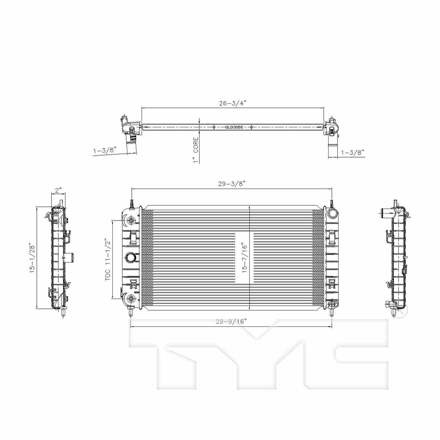 TYC TYC Radiator 2864