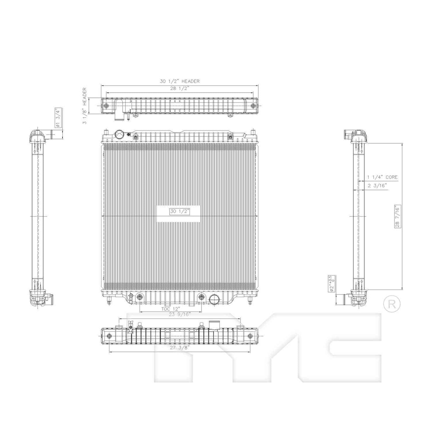 TYC TYC Radiator 2887