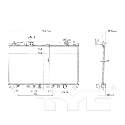TYC TYC Radiator 2917