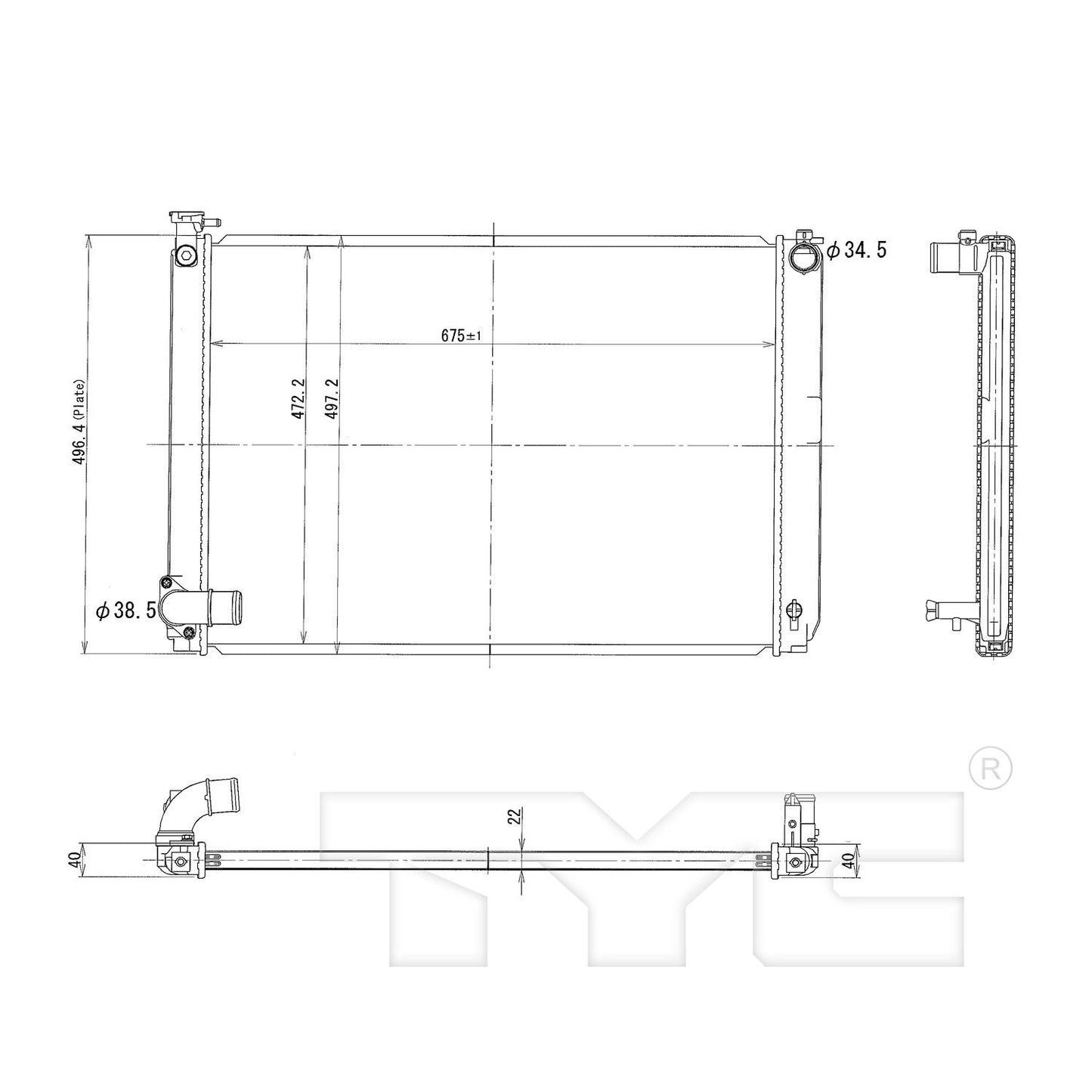 TYC TYC Radiator 2929