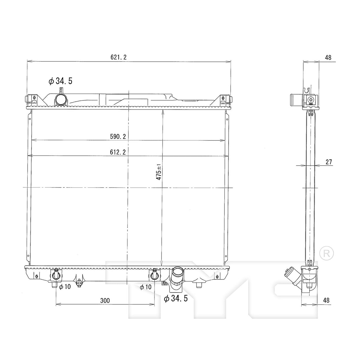 TYC TYC Radiator 2933