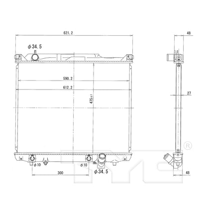 TYC TYC Radiator 2933