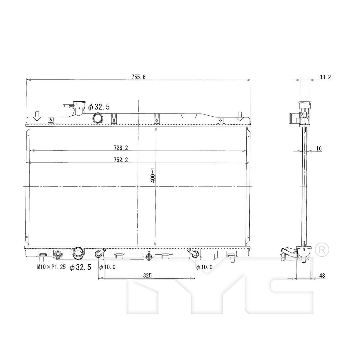 TYC TYC Radiator 2954