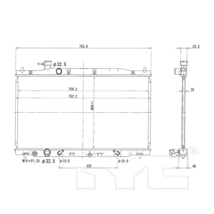 TYC TYC Radiator 2954