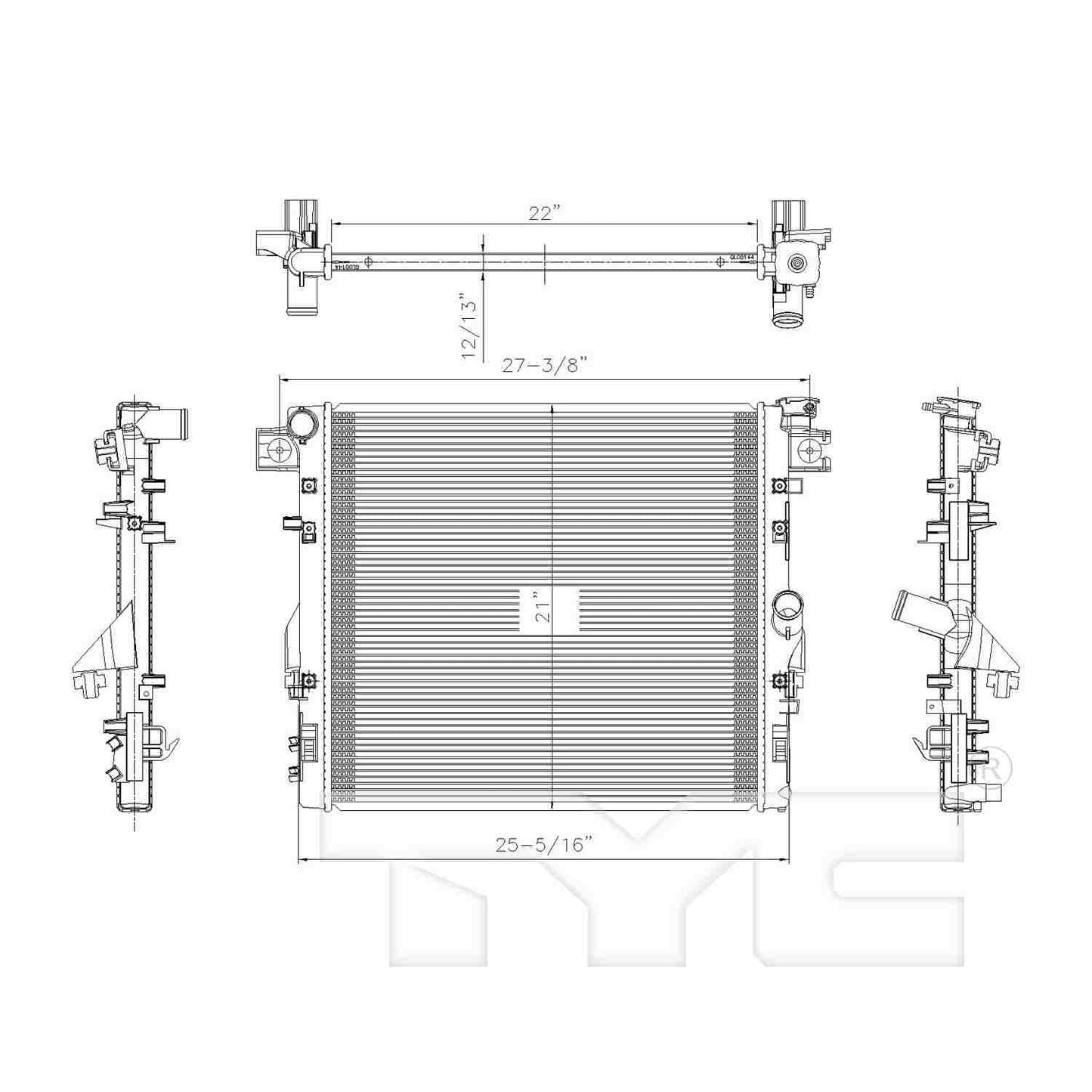TYC TYC Radiator 2957