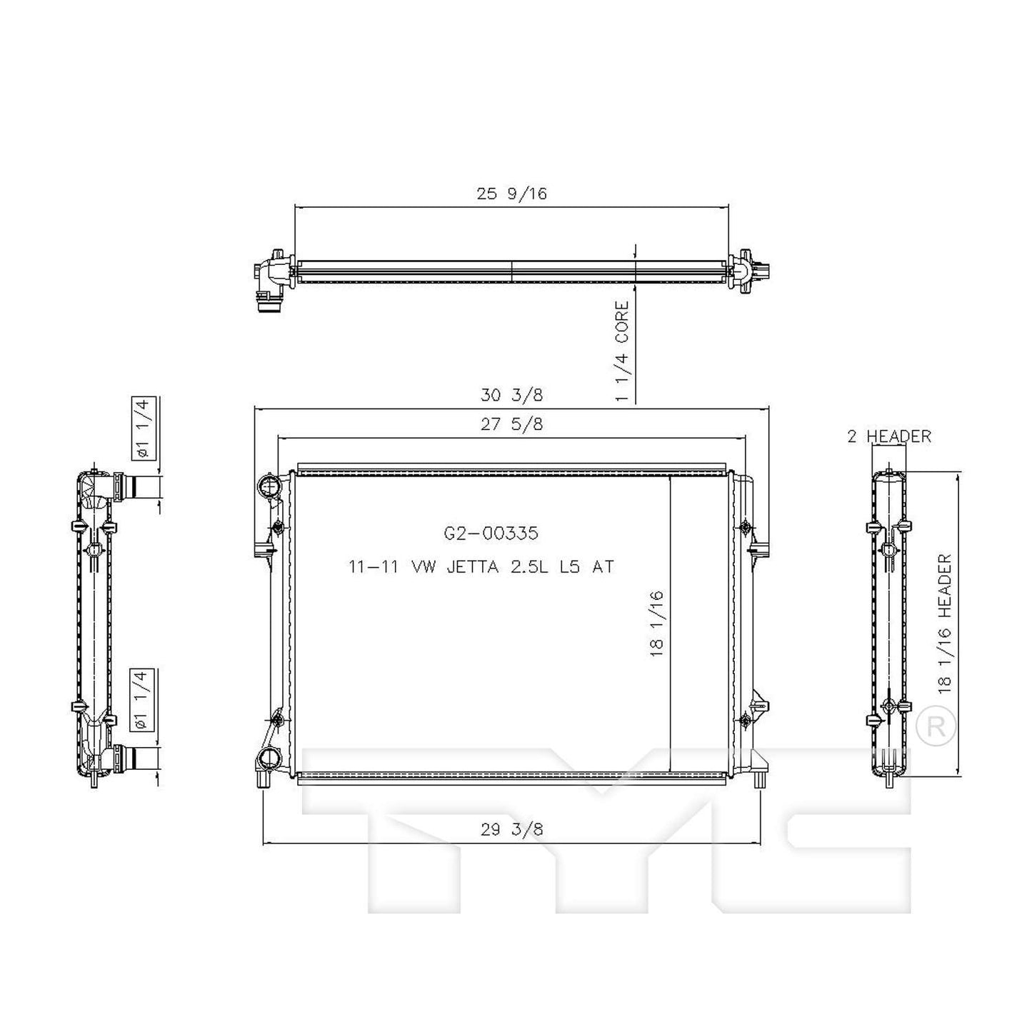 TYC Radiator 2964