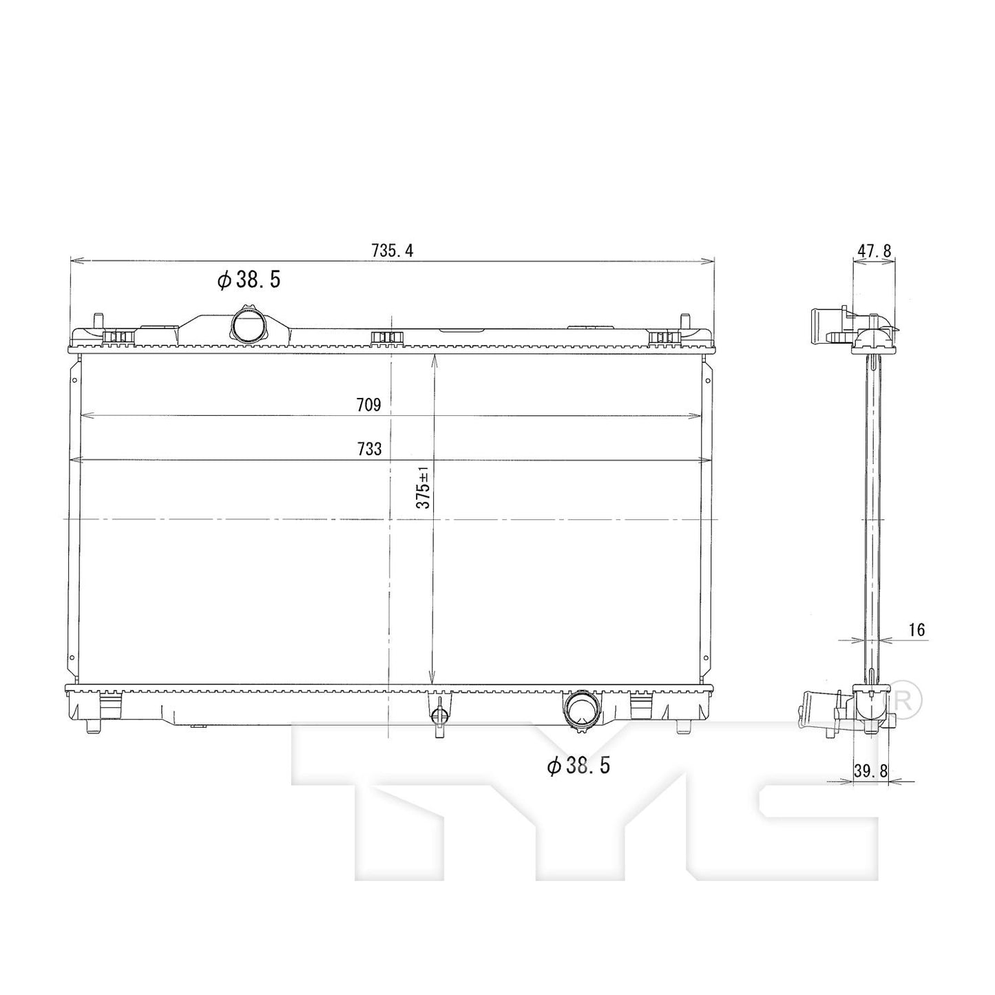 TYC TYC Radiator 2968
