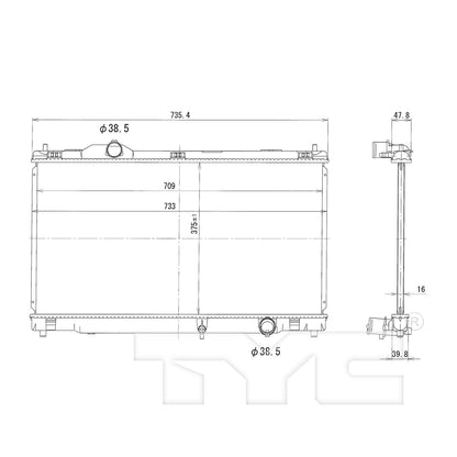 TYC TYC Radiator 2968