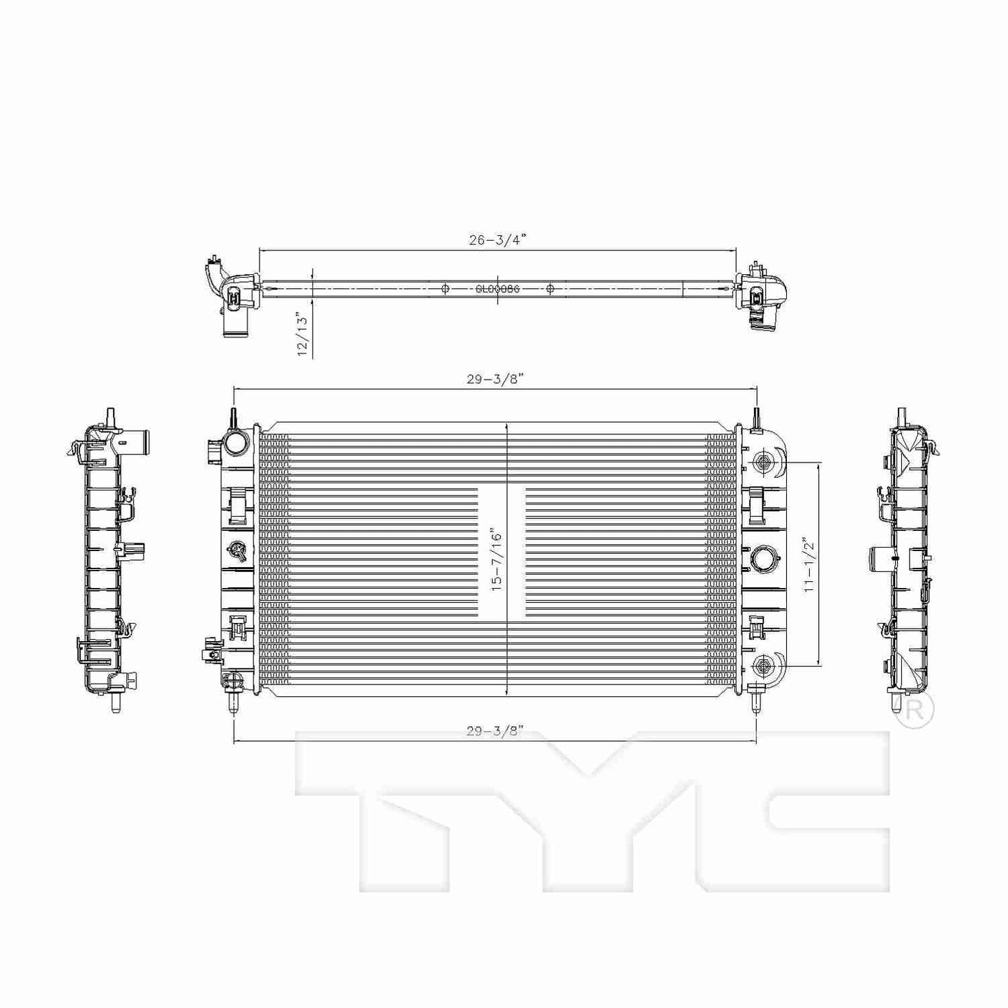 TYC TYC Radiator 2972