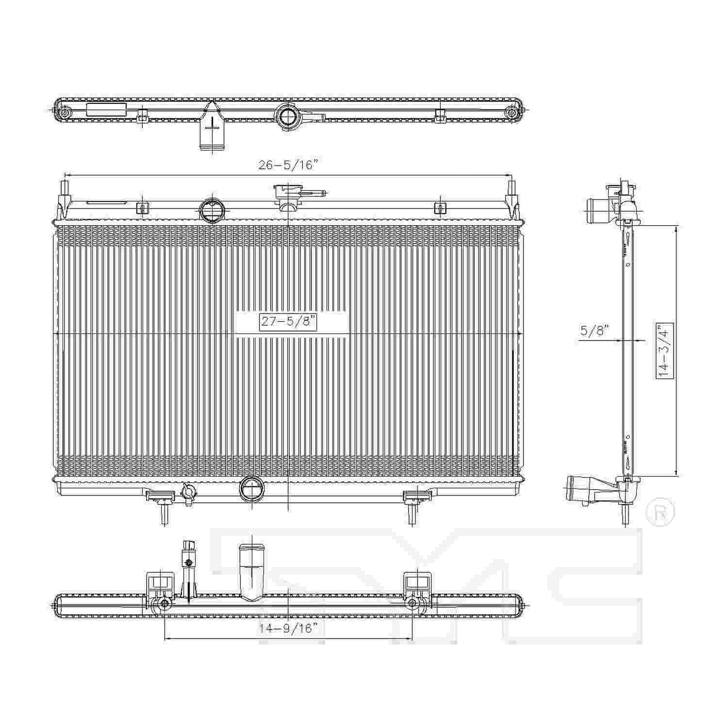 TYC TYC Radiator 2998