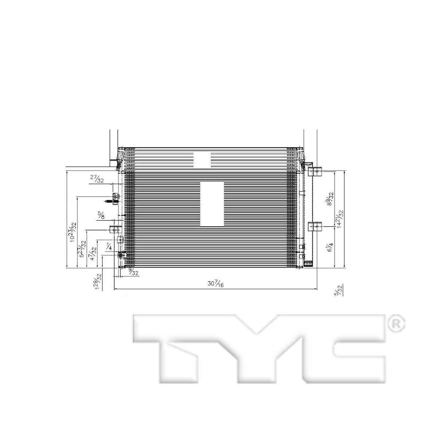 TYC A/C Condenser 30005