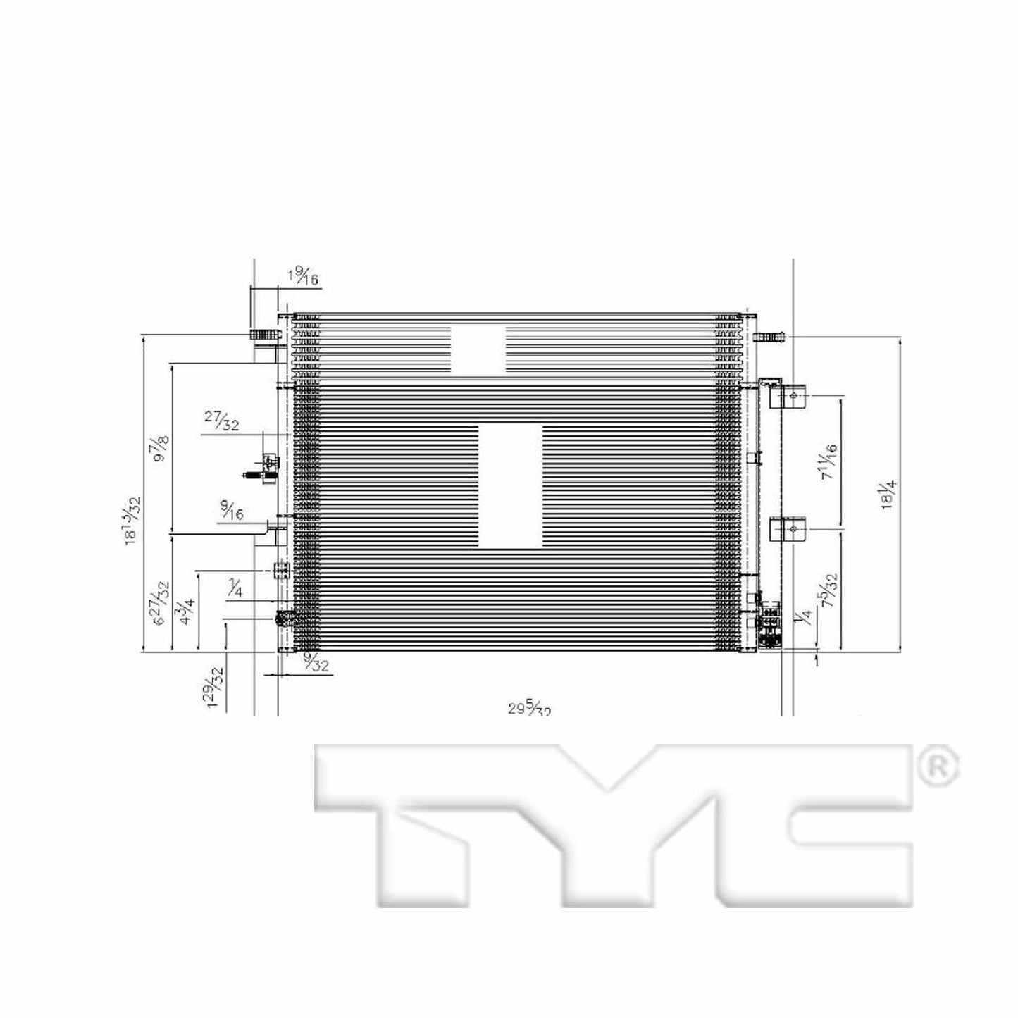 TYC A/C Condenser 30006