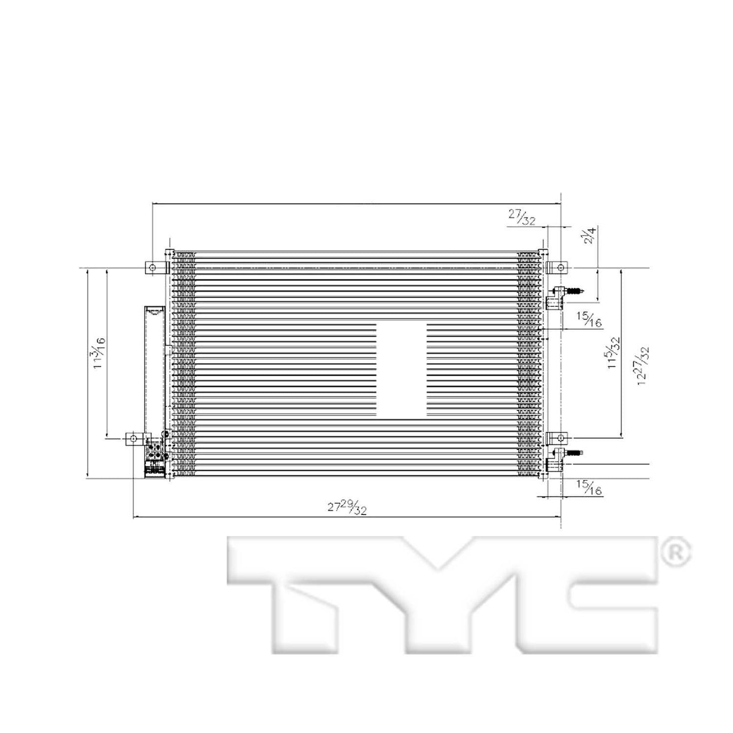 TYC A/C Condenser 30025
