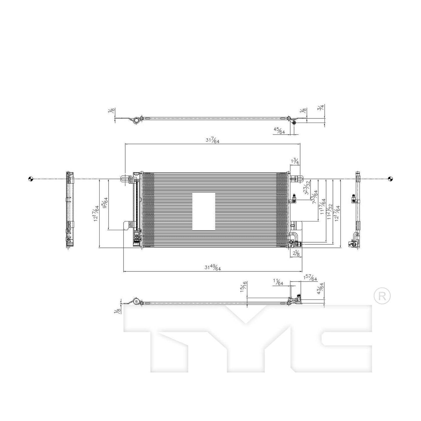 TYC A/C Condenser 30057