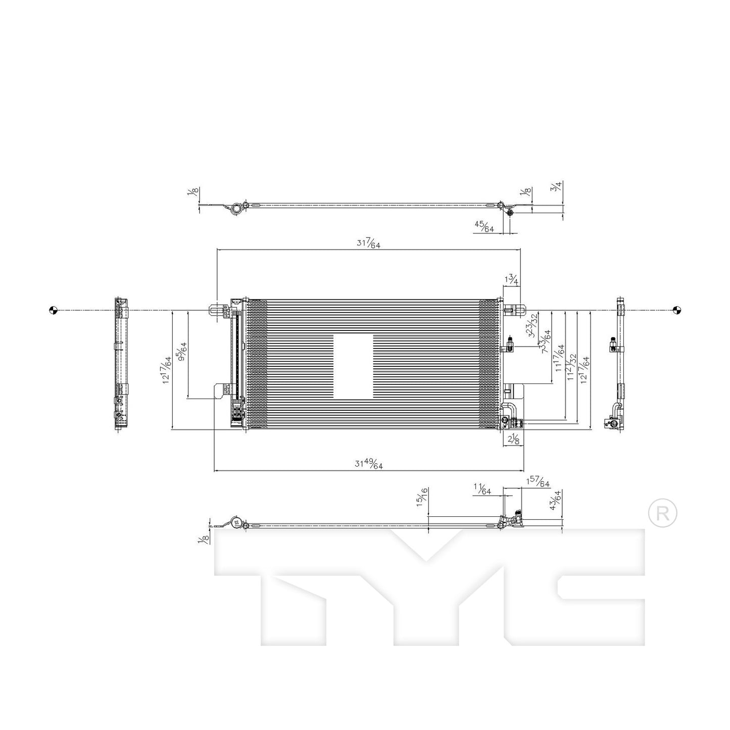 TYC A/C Condenser 30057