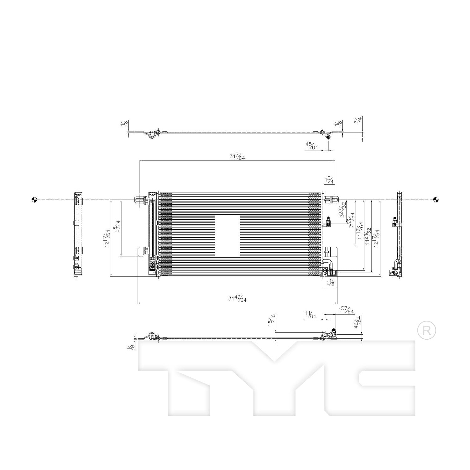 TYC A/C Condenser 30057