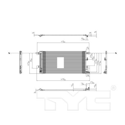 TYC A/C Condenser 30057