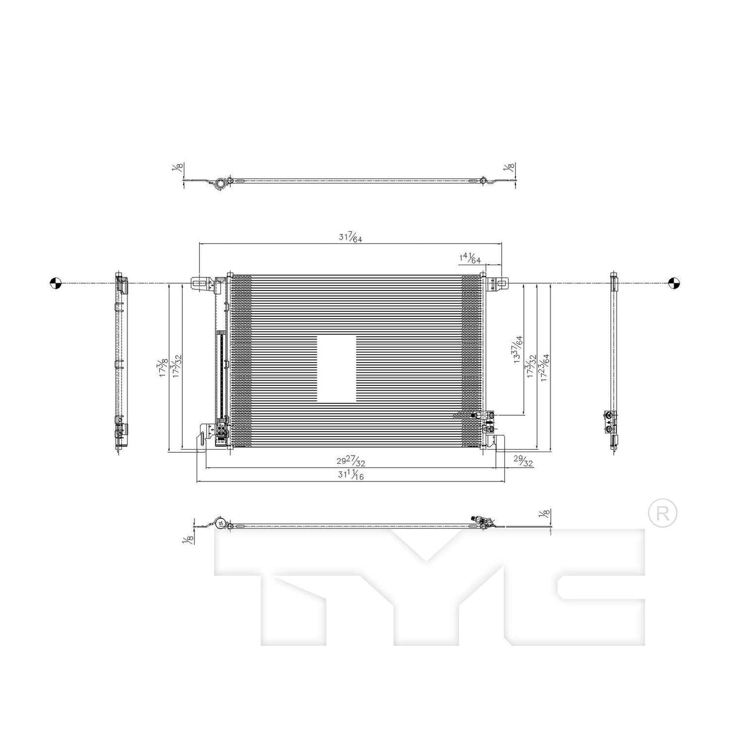 TYC A/C Condenser 30059